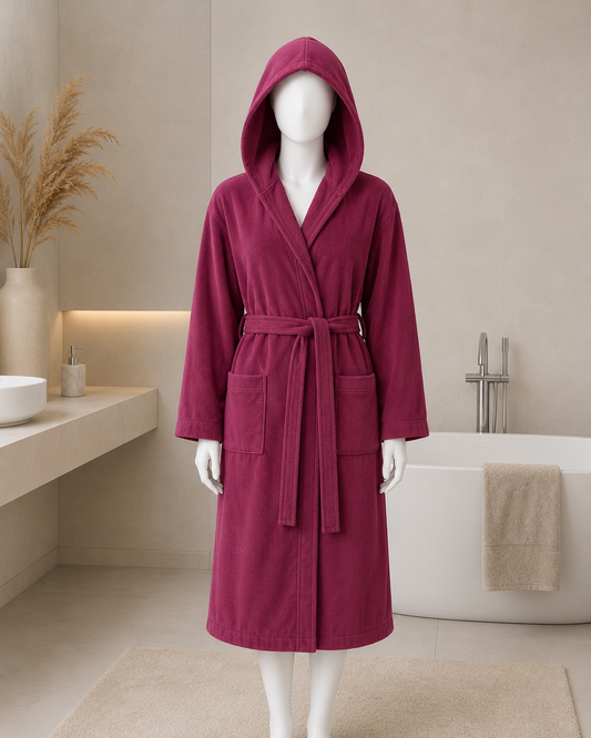 Burgundy CozyCharm Bathrobe