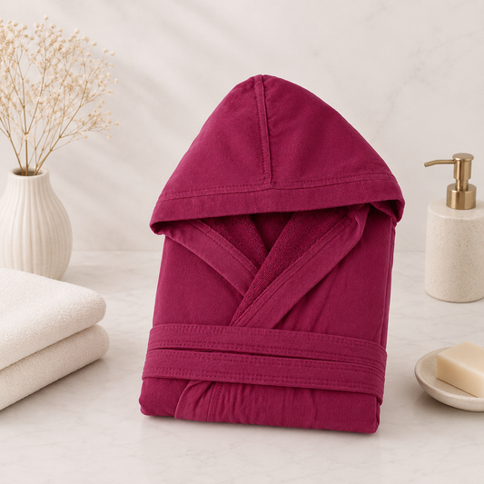 Burgundy CozyCharm Bathrobe