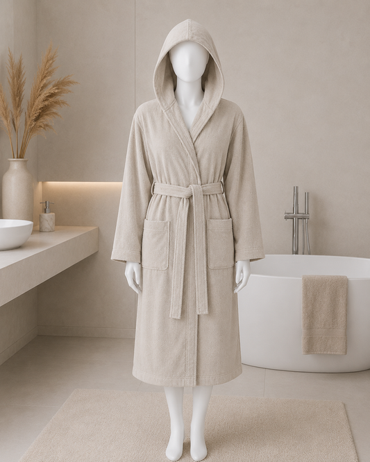 Beige CozyCharm Bathrobe