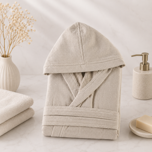 Beige CozyCharm Bathrobe